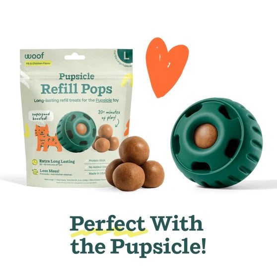 Woof Pet Dog Pupsicle Pops Beef & Peanut Butter Small