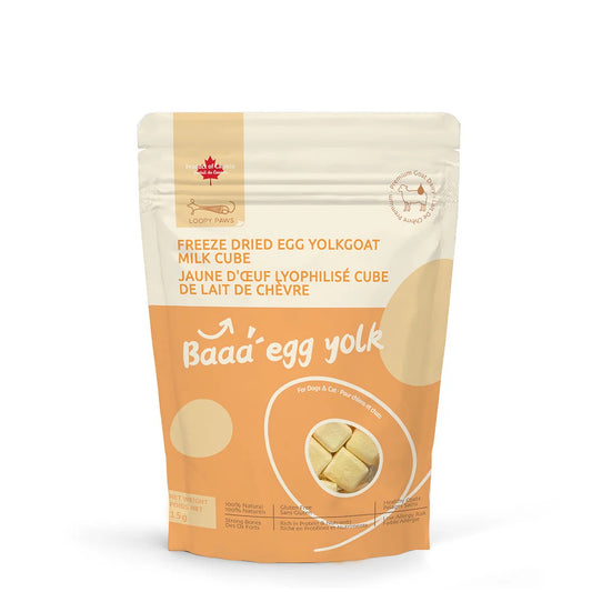 LOOPYPAWS Freeze-Dried Egg Yolk Goat Milk Cube