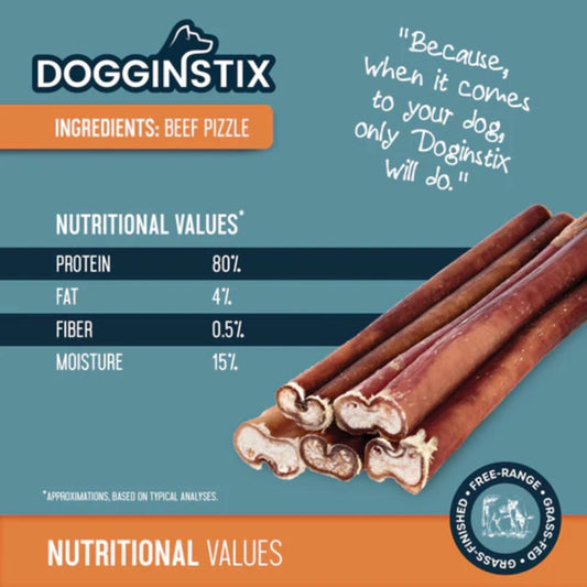 DOGGINSTIX Bully Sticks 6" Standard
