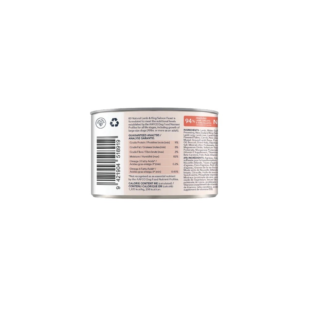 K9 Natural - Canned - Lamb & King Salmon Feast