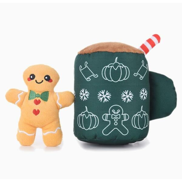 HugSmart XMAS2024 Gingerbread Latte Dog Toy