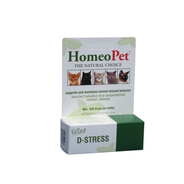 HomeoPet Cat D-Stress Anxiety Relief 15 ml