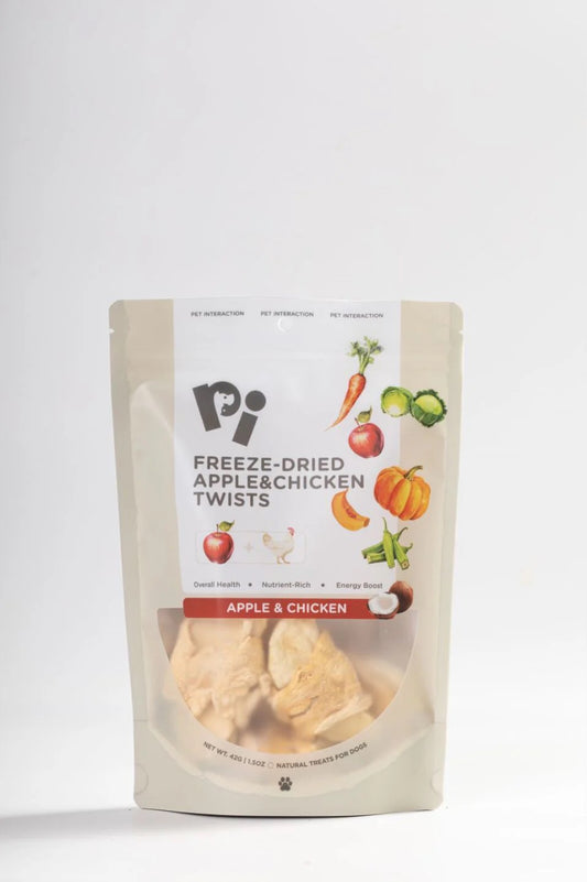 PI Pet Food – Freeze-Dried Apples & Chicken Twists – 42g