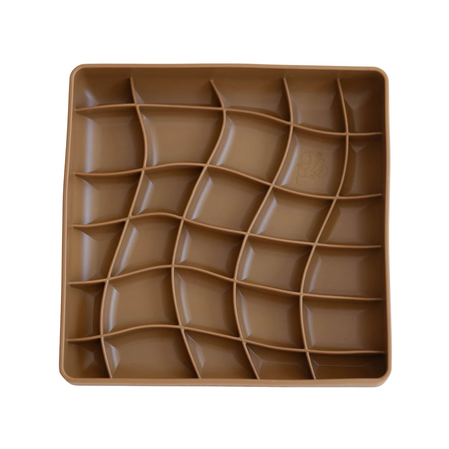 OLLIE B. GOOD wavies slow feeder bowl | carob