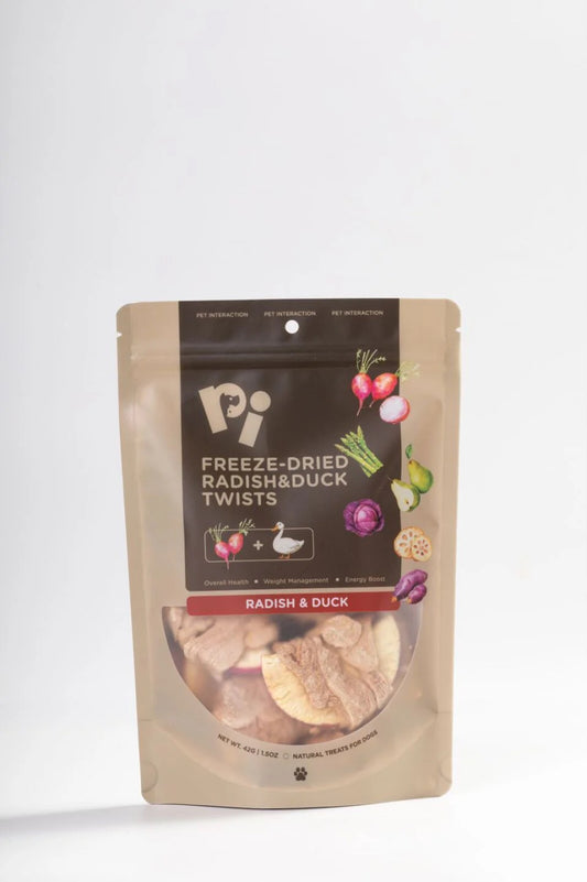 PI Pet Food – Freeze-Dried Radishes & Duck Twists – 42g