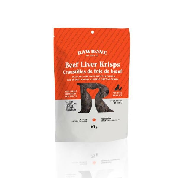 RAWBONE Pet Grass Fed Beef Liver Krisps 65GM