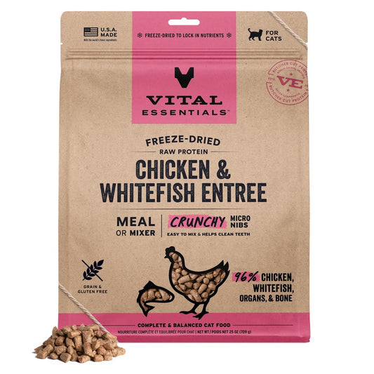 Vital Essentials Chicken & Whitefish Entree Micro Nibs 12OZ | Cat