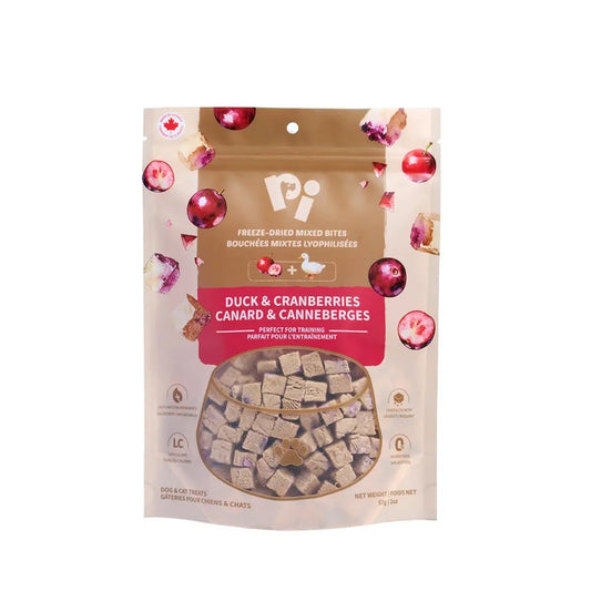 PI Pet Food – Freeze-Dried Mixed Bites Duck & Cranberries 57g