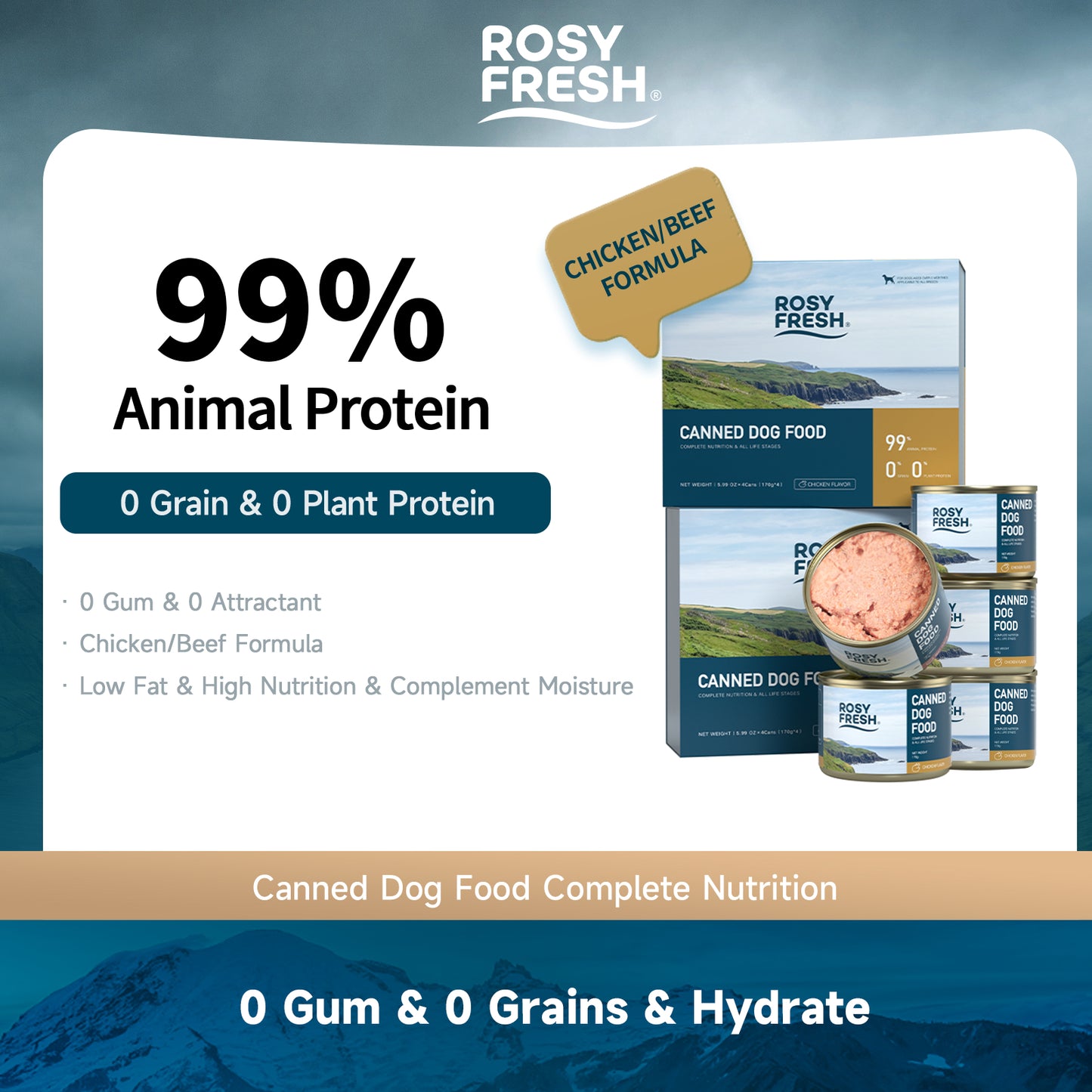 Rosy Fresh Dog Chicken Wet Food 170g