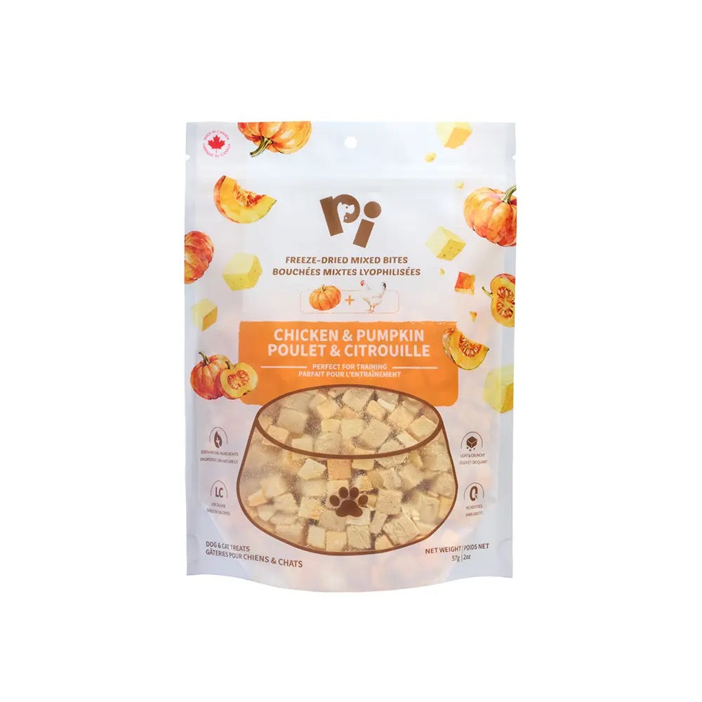 PI Pet Food – Freeze-Dried Mixed Bites Chicken & Pumpkin 57g