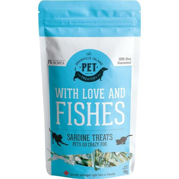 Granville Island Pet With Love & Fishes Sardine Treats 90g