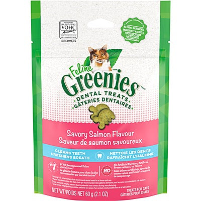 Greenies Dental Treat Savory Salmon 2.1OZ | Cat