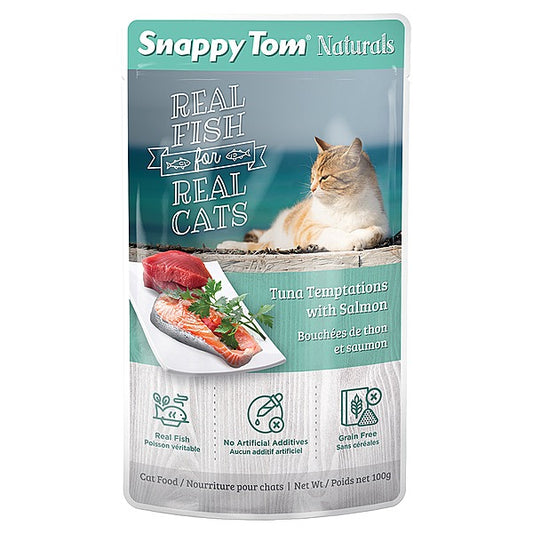 Snappy Tom Tuna Temptations with Salmon 100GM | Cat