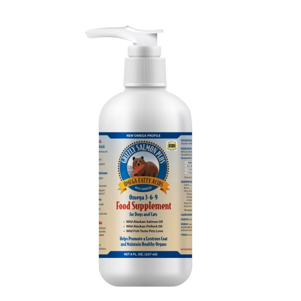Grizzly Salmon Plus Oil Liquid Supplement 8oz