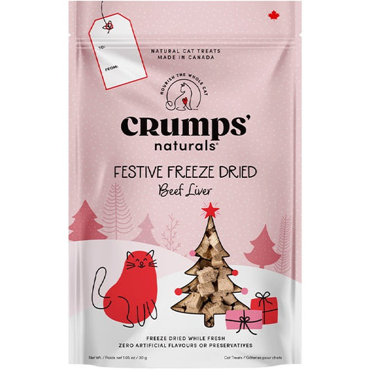 Crumps' Naturals Cat Holiday Festive FD Beef Liver 1.05oz