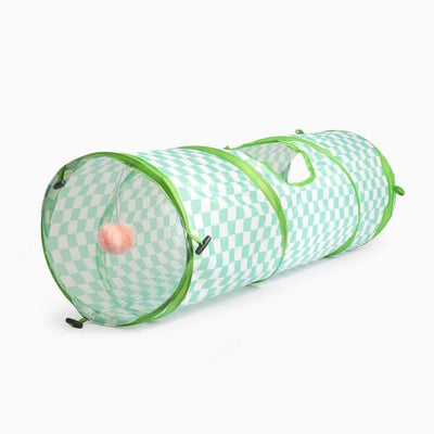 Hug Smart Tunnel Meow Buddies Green Plaid | Cat